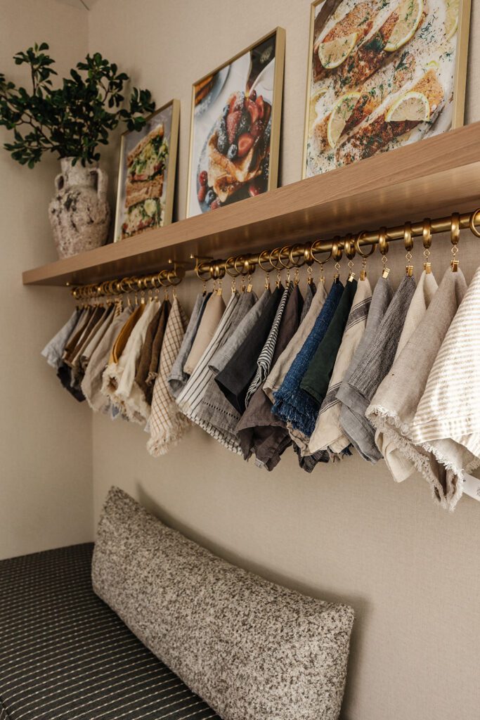 Luxury chef’s kitchen with large island and mixed textures in The Recipe Critic’s Alpine studio